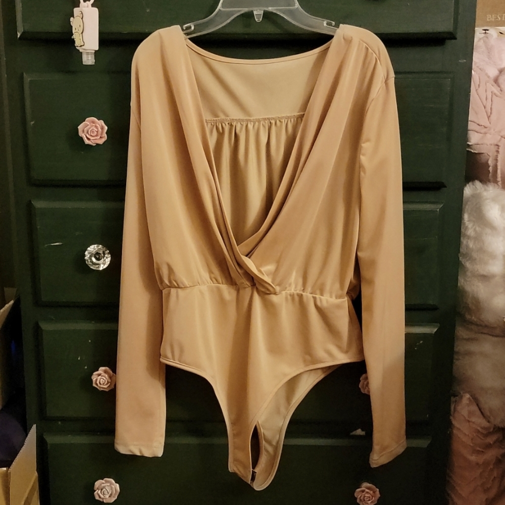 Tan elegant bodysuit